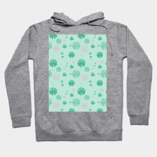 Star Burst Mid MOD Mint Pink Pattern Print Retro Funky Hoodie